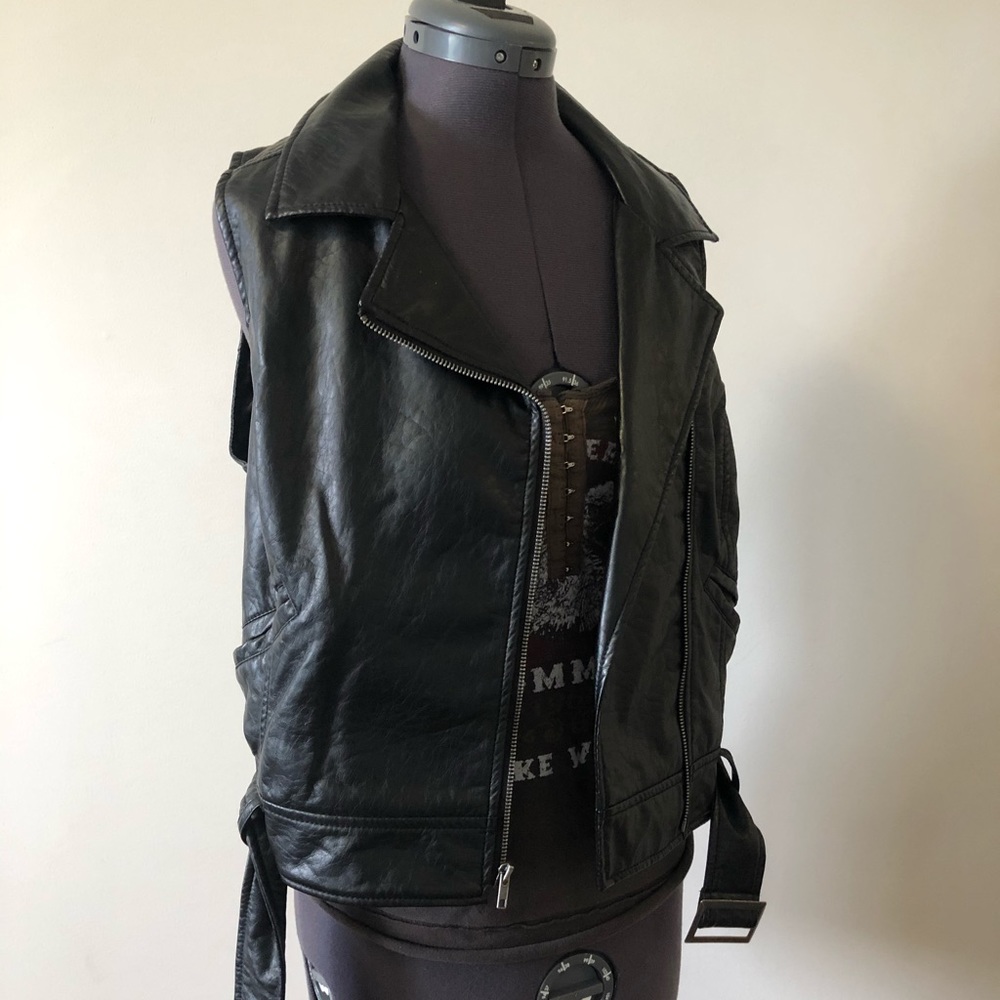 Vegan leather vest